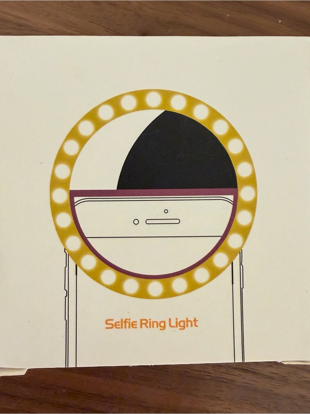 Portable Pink LED Selfie Ring Light with USB Cable - Picture 2 of 5